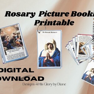 Printable Rosary Booklet How to Pray Rosary Teach Kids to Pray Rosary Teach Adults to Pray Rosary Booklet with Pictures of Rosary Mysteries