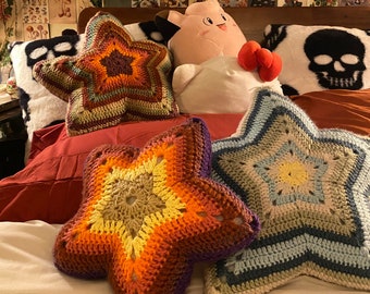 Customizable Crochet Star Pillow!