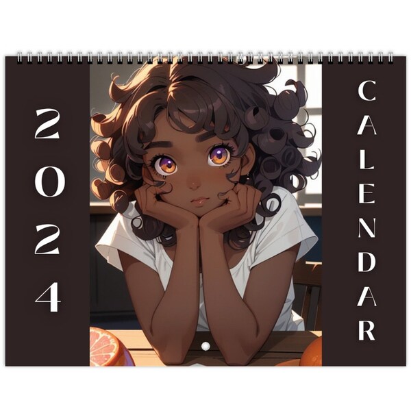 2024 Black Girl Wall Calendar Etsy