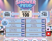 Baby Shower Friendly Feud Party Game, Editable Powerpoint Game Show, Gender Reveal Family Games