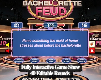 Bachelorette Game Friendly Feud Bridal Party Games, Interactive Powerpoint Game Show, Instant Download