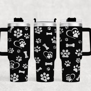 Pootafdruk lasergegraveerd full wrap voor 40oz beker, digitale download, naadloos ontwerp, roterende laser-svg