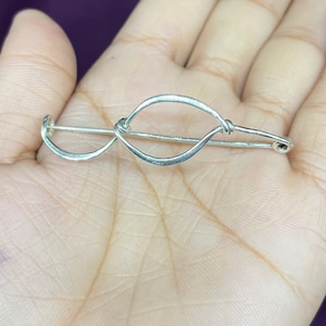 925 Sterling Silver Hair Pin Clip, Celtic Shawl Pin Brooch, Handmade Scarf Pin Brooches For Women Pin Statement Brooch Boho Scarf Pin Brooch