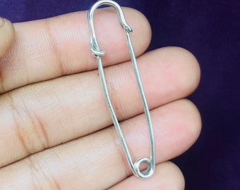 925 Sterling Silver Safety Pin Brooch, Simple Silver Safety Pin Brooch, Celtic Shawl Pin Brooches For Women, Sterling Silver Safety Pin