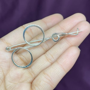 925 Sterling Silver Shawl Pin Brooch, Celtic Shawl Pin Brooch, Handmade Boho Scarf Pin Brooch, Silver Scarf Pin Brooches, Sweater Pin Brooch