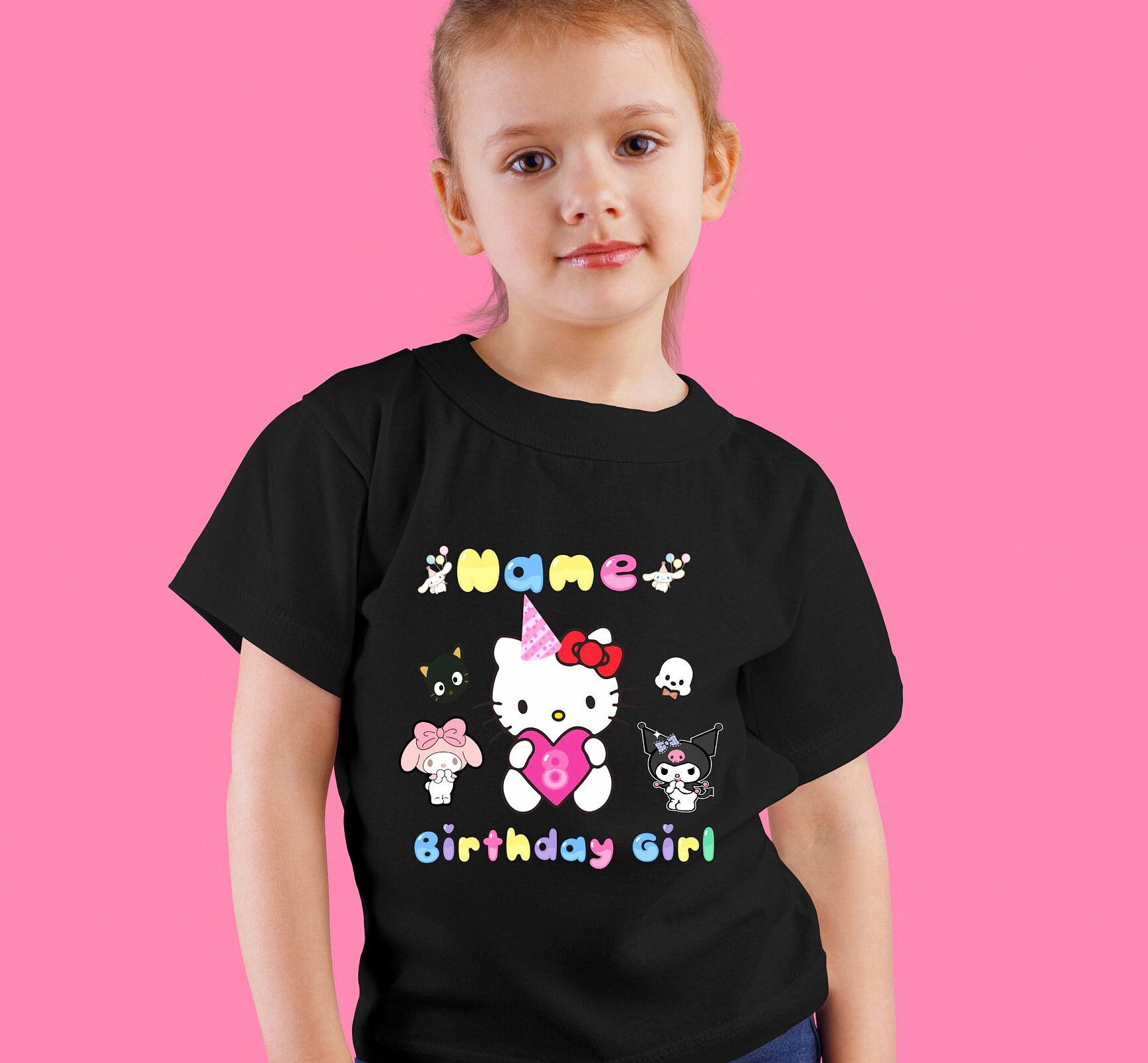 Punk Style Hello Kitty Printed T-Shirt