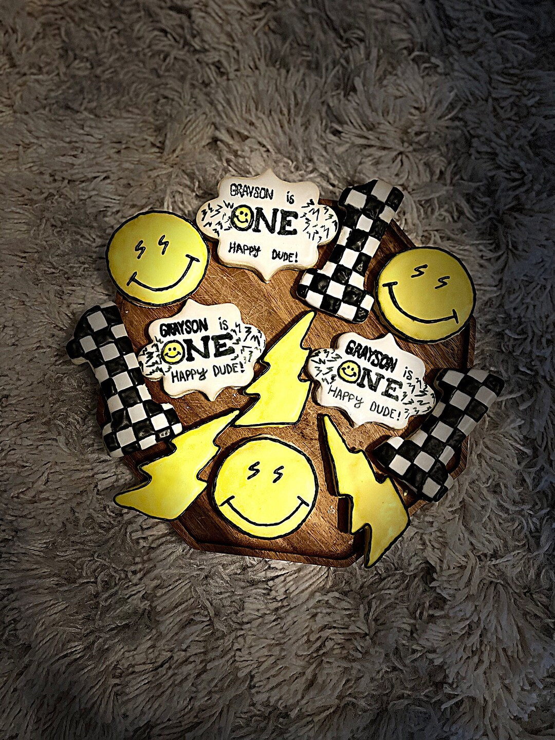 One Dozen One Happy Dude Custom Cookies Etsy