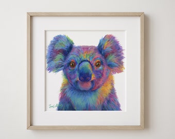 Koko the Koala Art Print, baby koala print, nursery decor, native australian gifts, Australian animal wall art, Australian animal print, art
