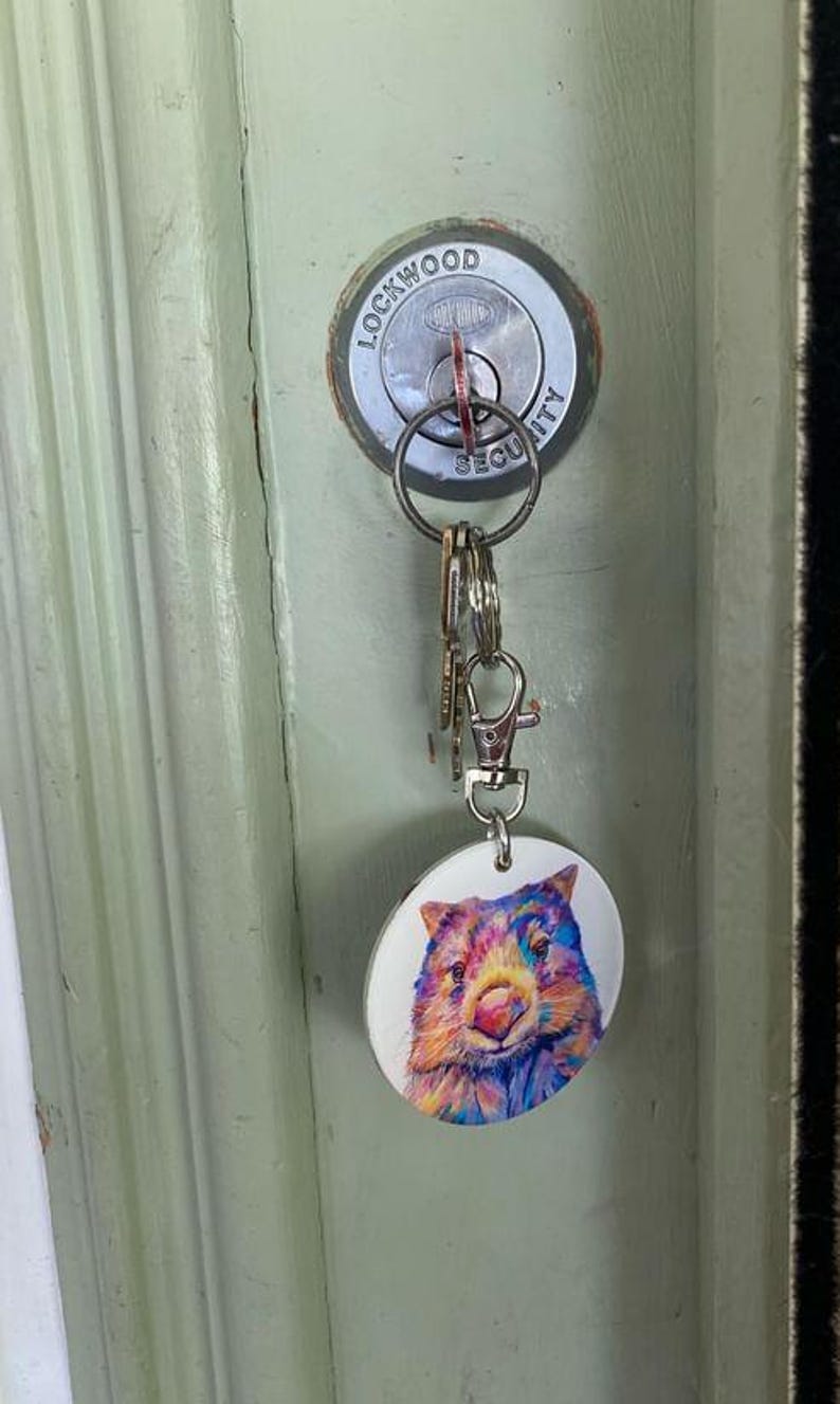 Wombat Key Rings Millie the Wombat Keychain, Ring, Bag Clip, Australian Souvenir Gift ...