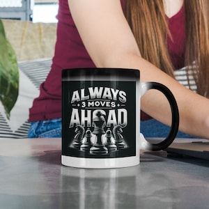Strategic Surprise Color-Changing Chess Mug - 11oz Magic Coffee Cup