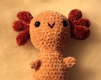 Handmade Cute Pink Soft Crochet Axolotl Plushie