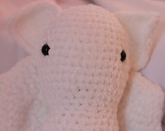 Handmade Cute White Soft Crochet Bat Plushie