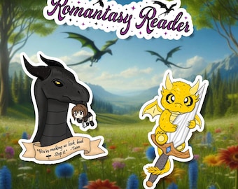 Fourth Wing Dragon Stickers: Romance Fantasy Book