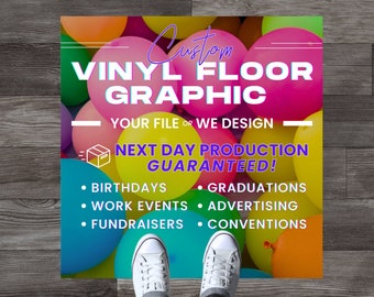 Custom Removable Floor Sticker | Vinyl Floor Sticker | Birthdays | Weddings | Events | Business | Advertising | Celebrations