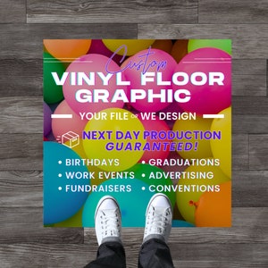 Custom Removable Floor Sticker | Vinyl Floor Sticker | Birthdays | Weddings | Events | Business | Advertising | Celebrations
