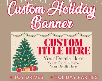 CUSTOM HOLIDAY BANNERS | 1-Day Production | Fast Shipping | Full Color | Happy Holidays!
