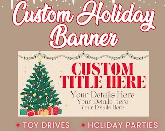CUSTOM HOLIDAY BANNERS | 1-Day Production | Fast Shipping | Full Color | Happy Holidays!
