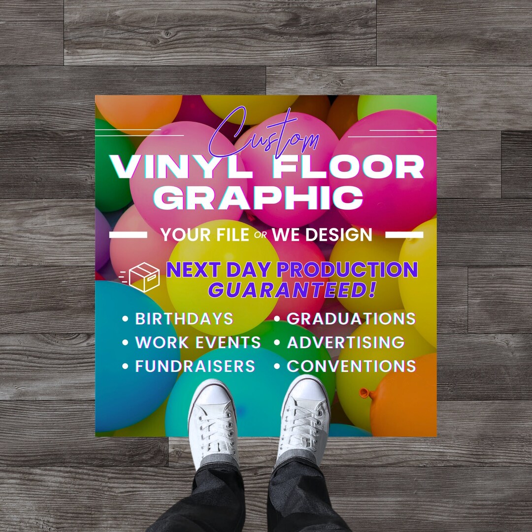 Custom Removable Floor Sticker Vinyl Floor Sticker Birthdays Weddings