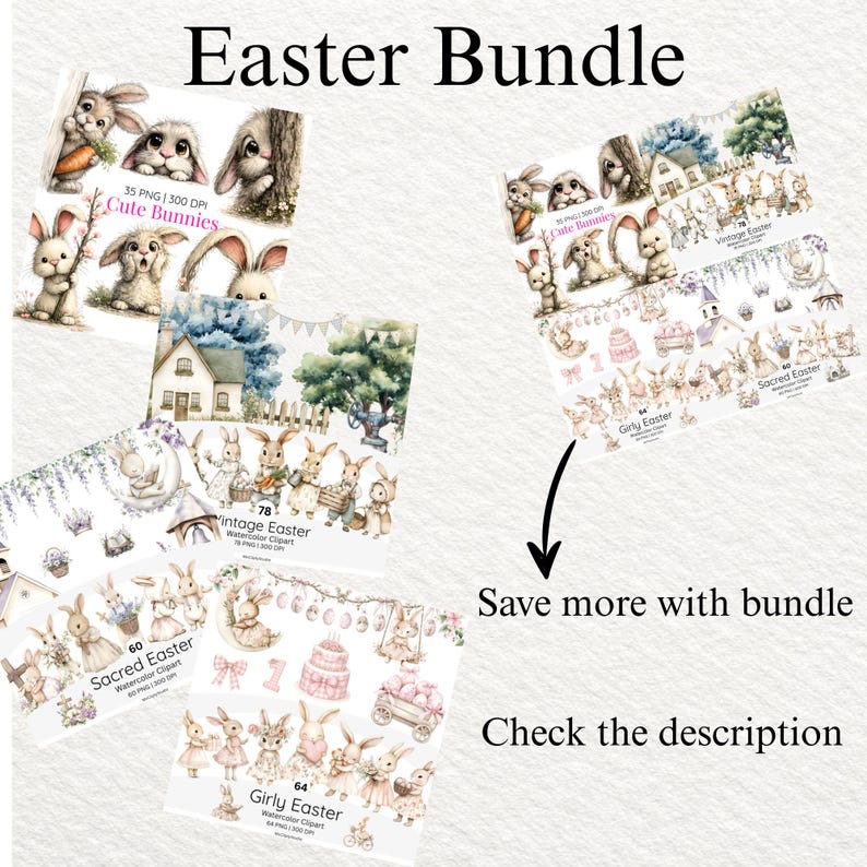 Girly Ostern Png, niedliches rosa Häschen Clipart, Ballerina-Kaninchen, Babyparty, Aquarell, Kinderzimmer PNG, Mädchen Geburtstag, 64 transparenter Png Bild 2