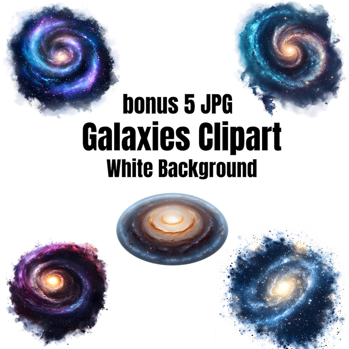 Realistic Solar System Clipart, Planets Clipart, Space Illustration, 10 ...