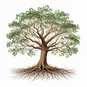 Imágenes prediseñadas de 10 árboles viejos, imágenes prediseñadas de árboles con raíces, diseños intrincados de árboles en acuarela, árbol genealógico del roble, raíces naturales de árboles, archivos JPG de alta calidad