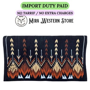 Handgewebte Neuseeland Wolle Ranch Schabracke | Heavy Weave Western Pad zum Reiten, IMPORT DUTY PAID