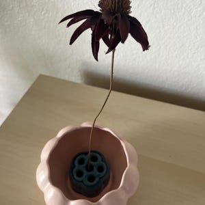 Vintage ceramic blue flower frog (made in Japan)