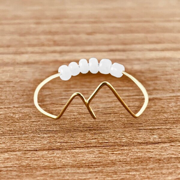 Sapa Anxiety Ring Gold | Anti Stress Ring Valentinstag Geschenk für Sie Geburtstagsgeschenk beste Freundin Stressabbau Geschenke Meditation
