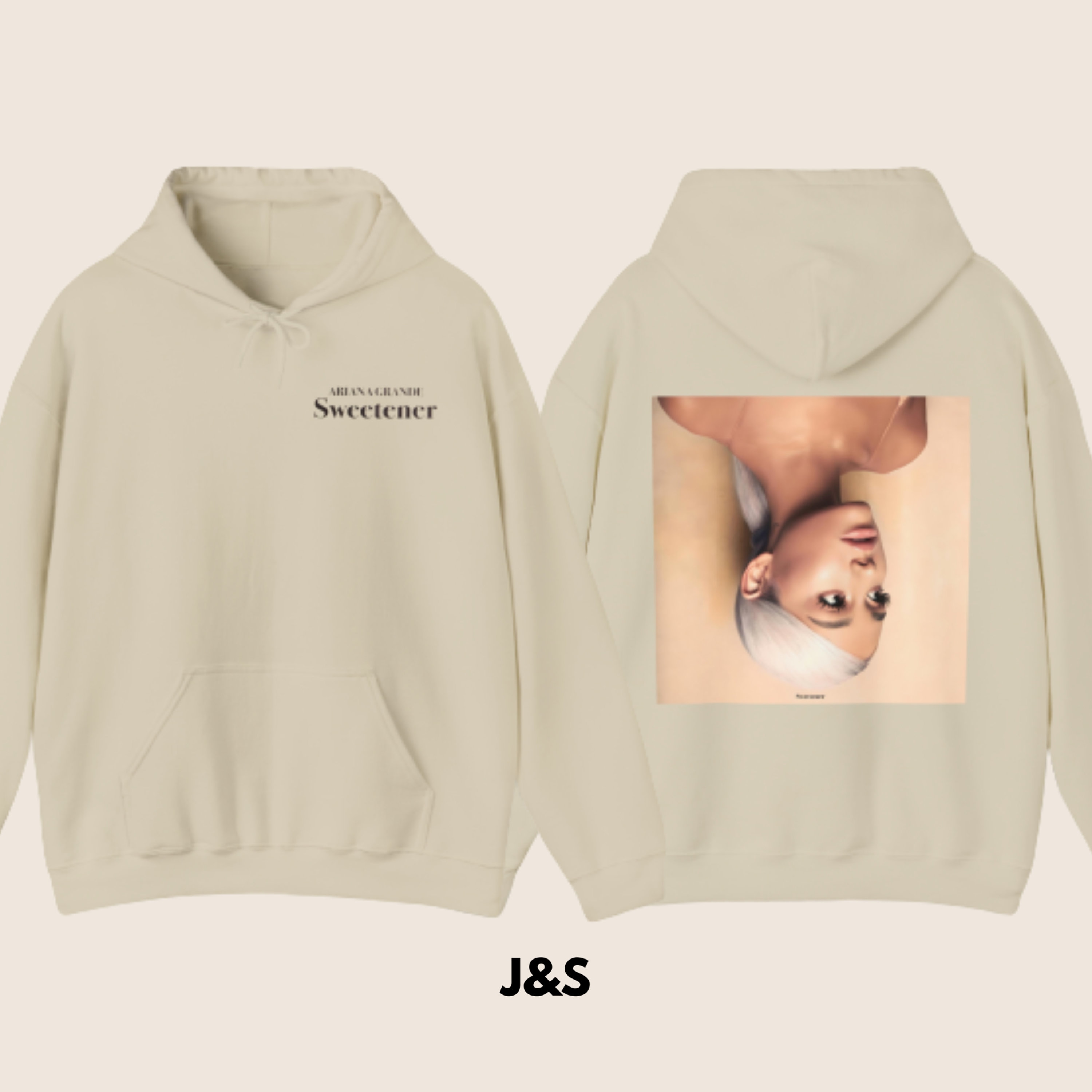 Oversized hooded top - Black/Ariana Grande - Ladies