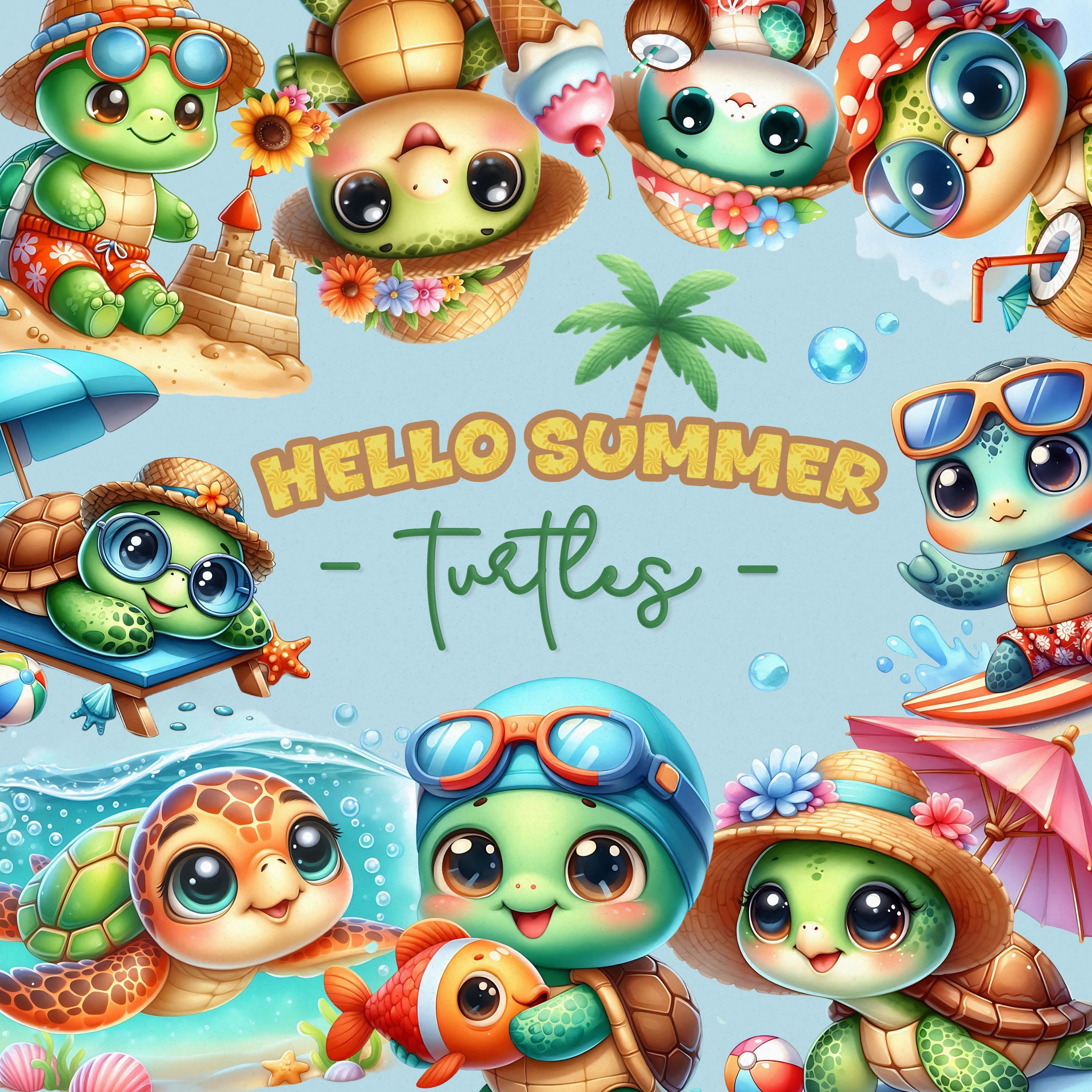 Kawaii turtle png - Etsy België, image size:3000x3000