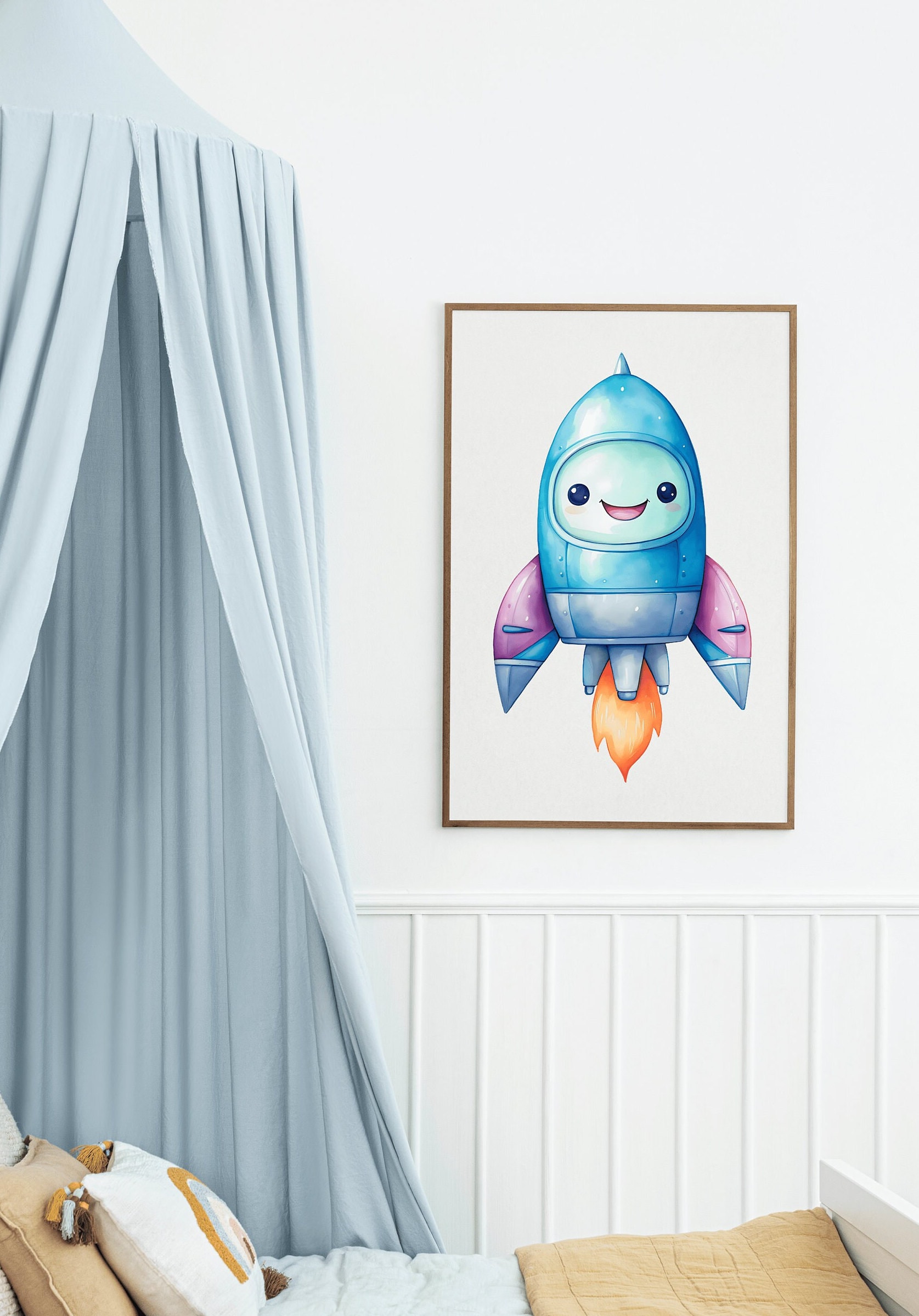 Cute Space Clipart Bundle, Watercolor Clipart, Happy Astronaut ...