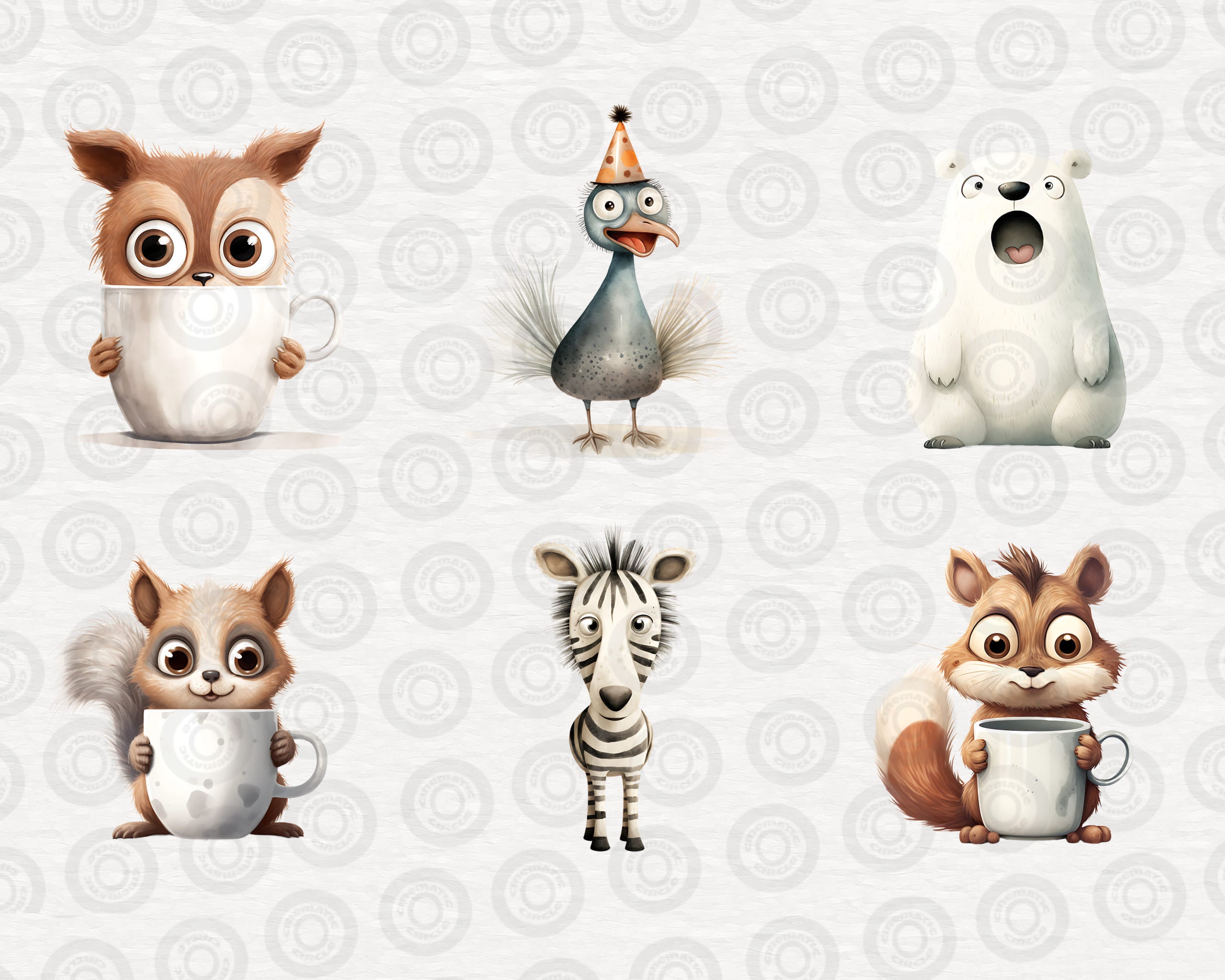 Hilarious Animals Clipart Bundle, Cute and Funny Animals Graphics ...