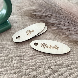 Wedding Table Name Tags, Guest Place Cards, Table Place Name, Custom Engraved, Personalised Place Names, Wedding Favors, Tischname,