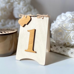 Wedding Table Numbers, Table Numbers, Wooden Table Numbers, Rustic Wedding, Tischnummern, Two-sided Table Number