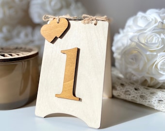 Wedding Table Numbers, Table Numbers, Wooden Table Numbers, Rustic Wedding, Tischnummern, Two-sided Table Number