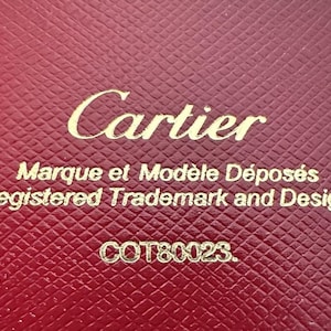 Cartier Red Eyewear Case with Gold Script New Authentic Cartier Red Glasses Sunglasses Box Case Small  main image 3