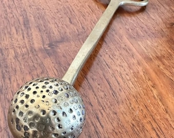 Golf Ball Bottle Opener Brass Barware Vintage Long Handle Club