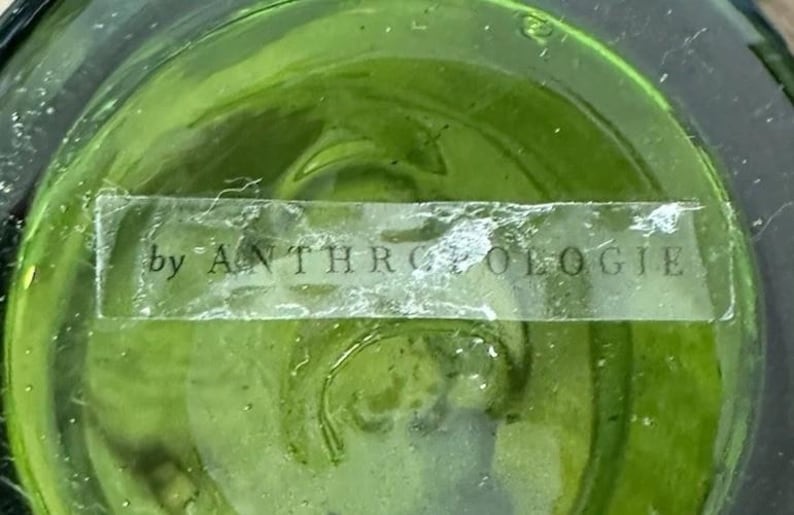 Återvunnet glas, set med 4 blågröna dricksglas, Anthropologie bild 7