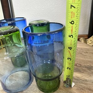 Återvunnet glas, set med 4 blågröna dricksglas, Anthropologie bild 9