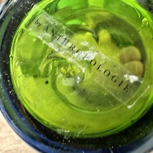 Återvunnet glas, set med 4 blågröna dricksglas, Anthropologie bild 4