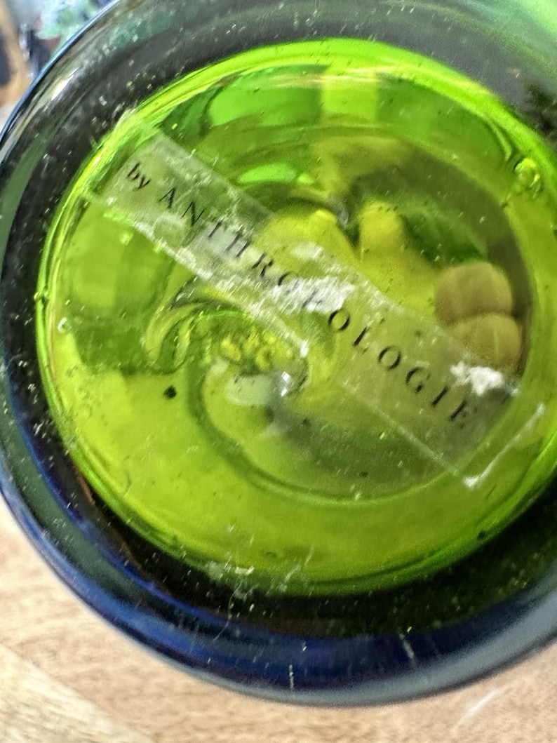 Återvunnet glas, set med 4 blågröna dricksglas, Anthropologie bild 4