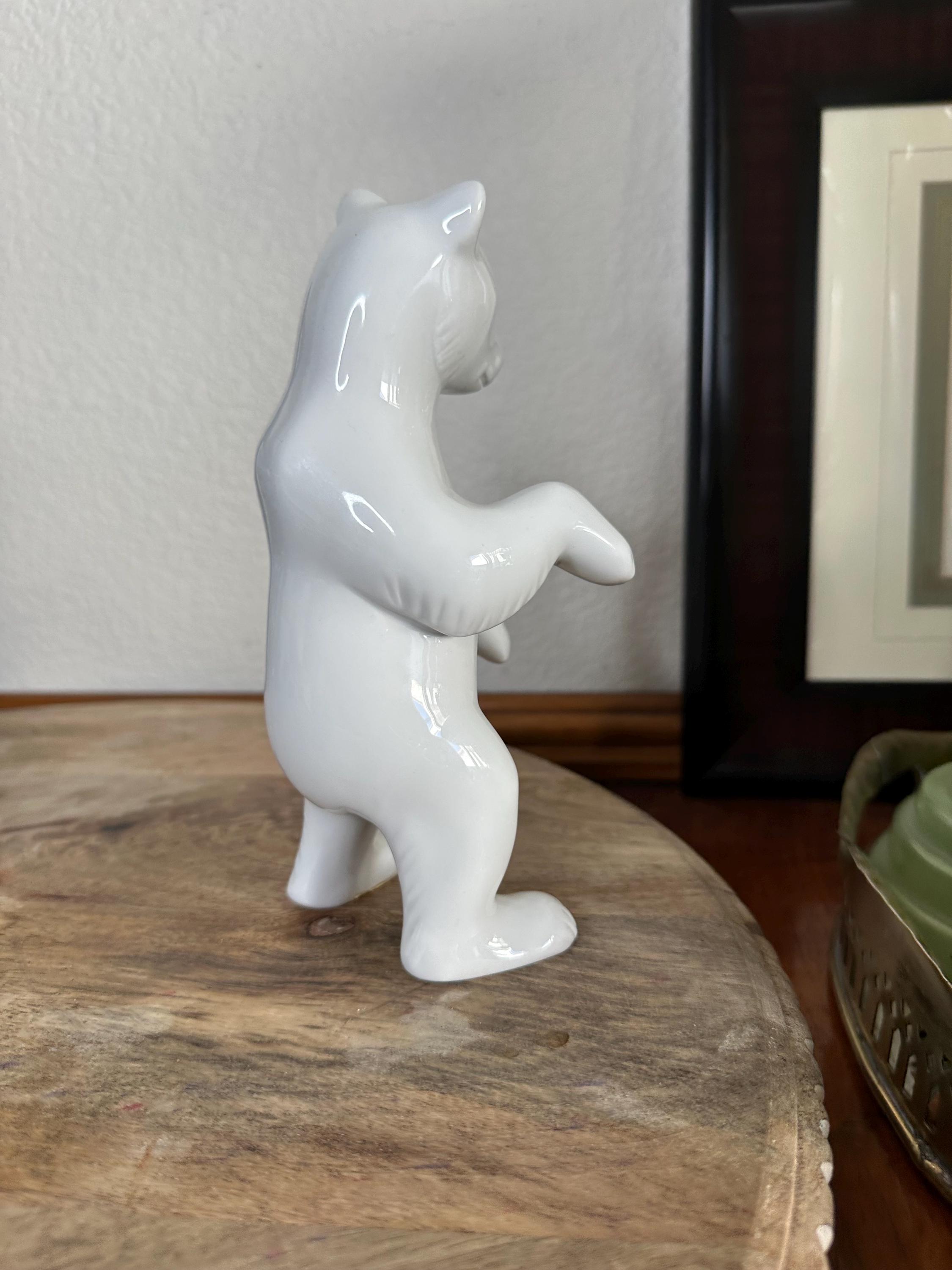 Vintage KPM Berlin Porcelain White Bear / Polar Bear Figurine