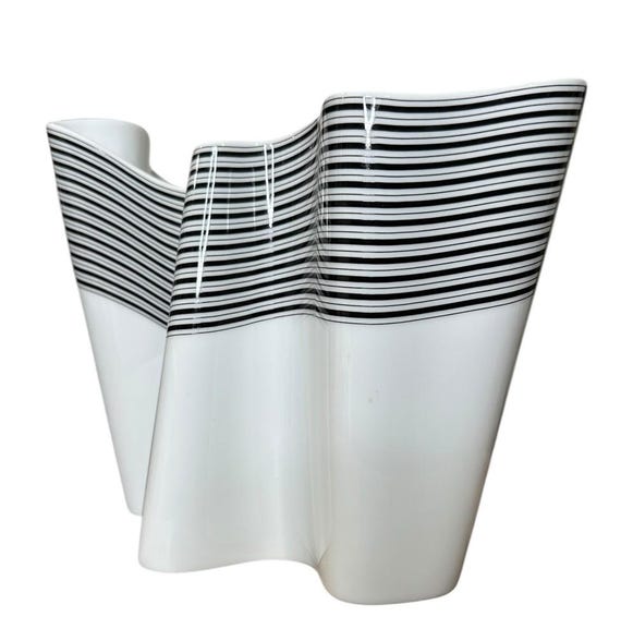 Rare 1960s Barbara Brenner Vase Rosenthal Studio Linie Pop Art Wave Porcelain