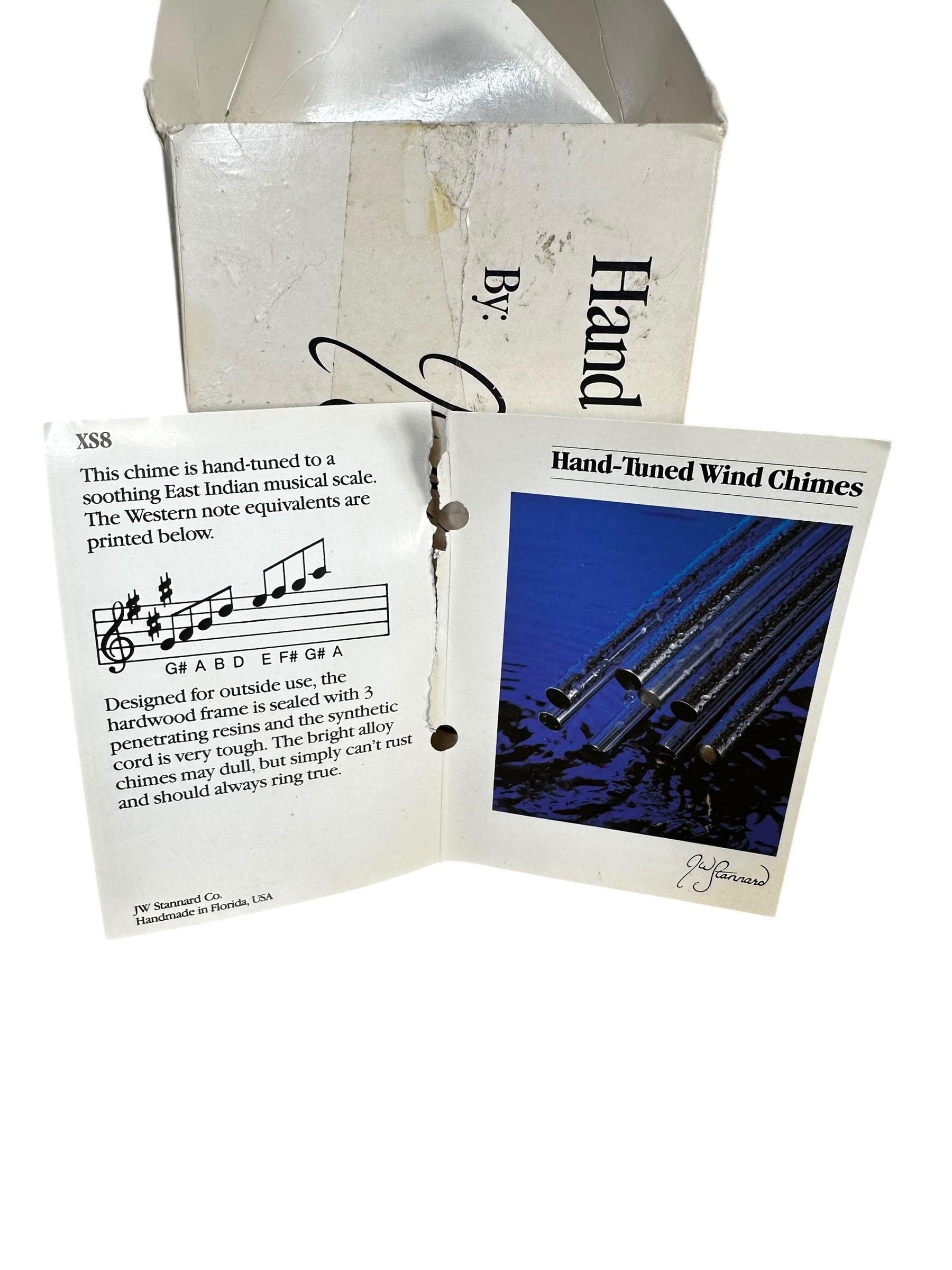 Vintage JW Stannard Hand-tuned Wind Chimes XS8 East Indian Scale