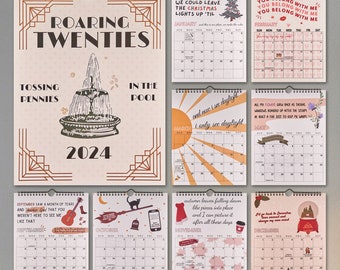 The eras tour calendar 2024 - Etsy