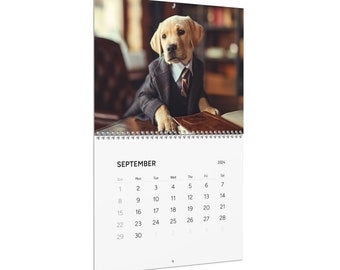 Corporate Canines 2024 Calendar, Animal Calendar, Dog Calendar, Puppy Calendar, Wall Calendar, Office Calendar