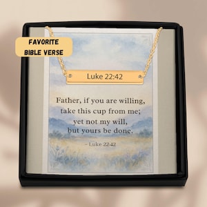 Luke 22:45 Bible Verse Necklace – Christian Gift for the Weary, Faith Jewelry for Hard Times, Encouragement Scripture Pendant, Religious