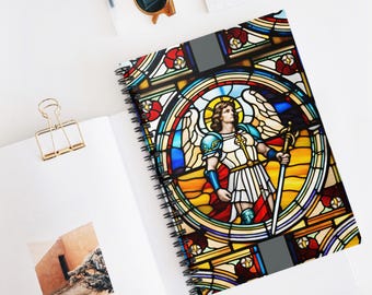 Saint Michael the Archangel Journal, Christian Notebook, Catholic Prayer Journal, Faith Gift for Men or Women, Religious Stationery Gifts