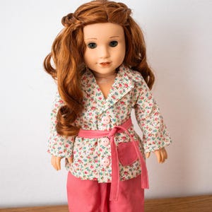 Pink & Floral 18&quot; Doll Pajama Set