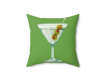 Retro Martini Kissen: 60er Jahre Glam Bar Decor Dekokissen
